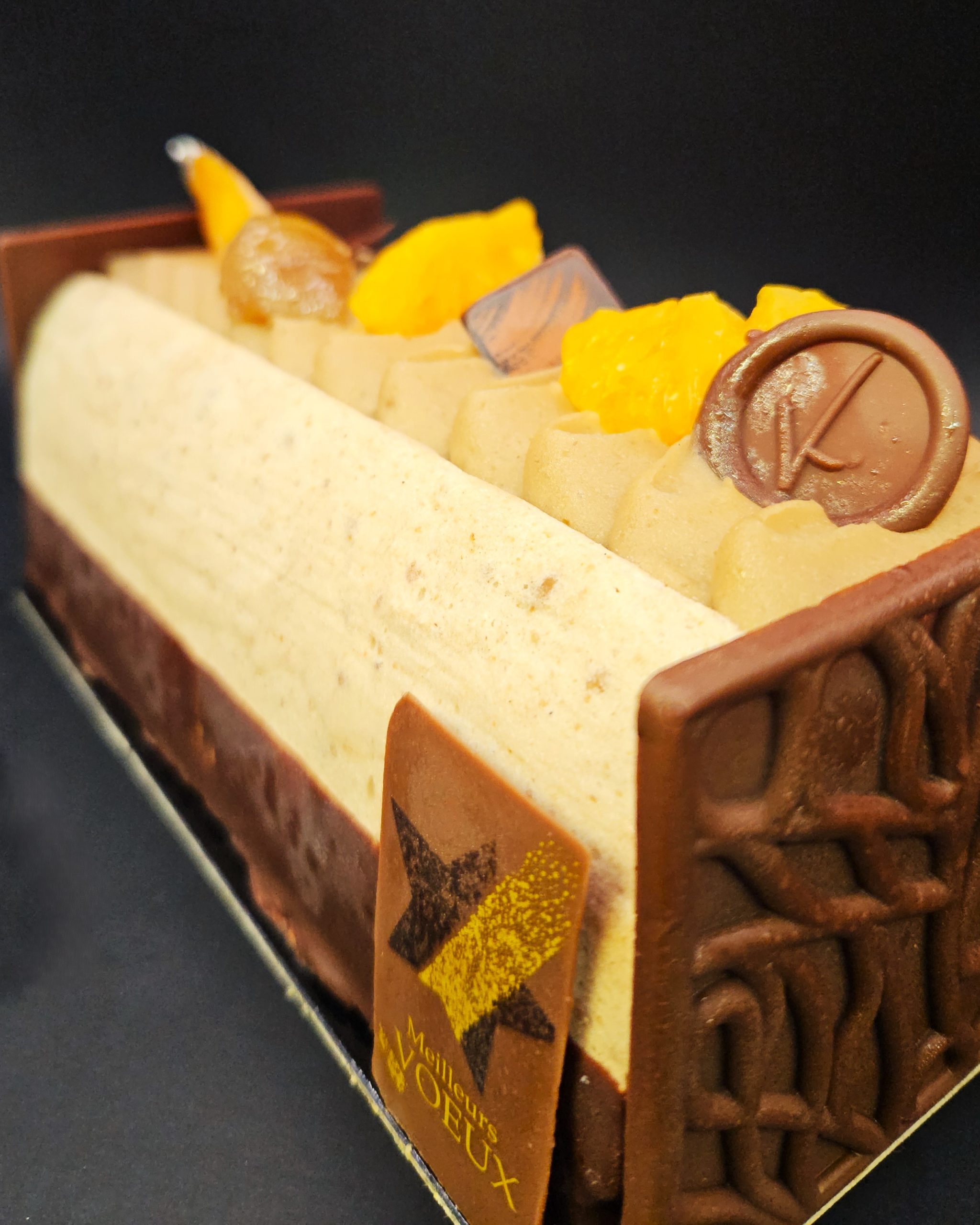 Bûche chataigne & mandarine -K.Pultau