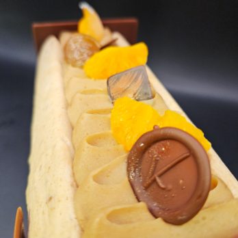 Bûche chataigne & mandarine -K.Pultau