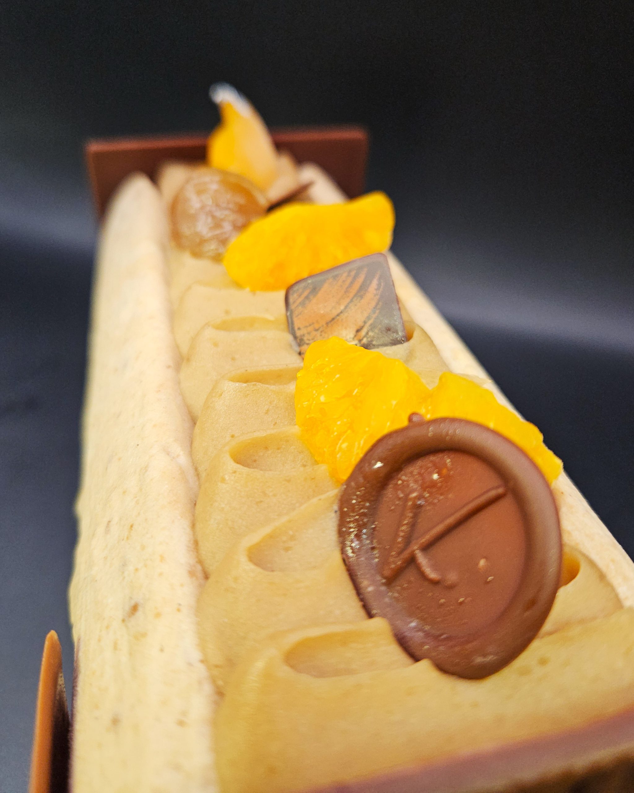 Bûche chataigne & mandarine -K.Pultau